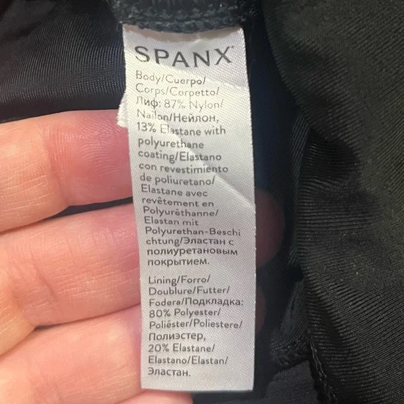 SPANX Black Glossy Faux Leather Leggings (099) - Picture 7 of 7